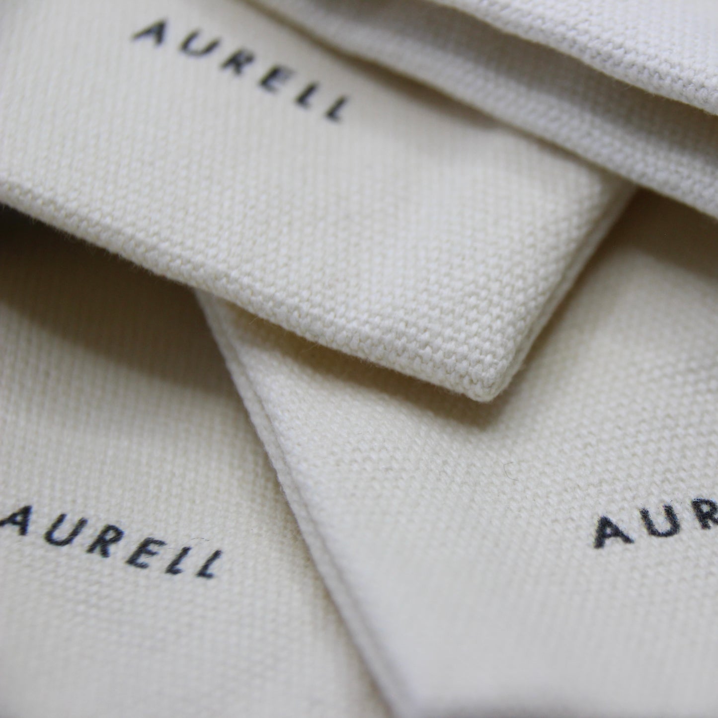 Stoffbeutel AURELL Aufdruck creme weiß