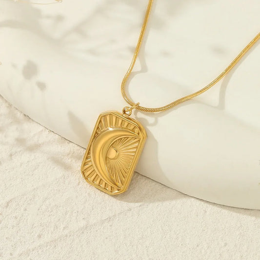 Halskette Damen Mond Gold 